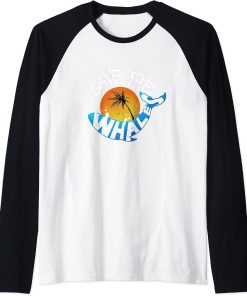 Killer Whale Marine Life Orcas Gift Raglan Baseball Tee