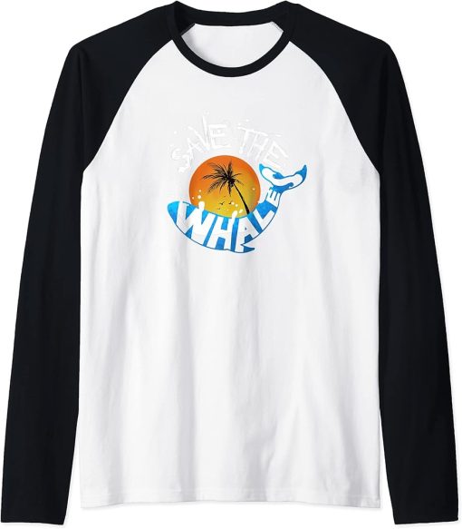 Killer Whale Marine Life Orcas Gift Raglan Baseball Tee